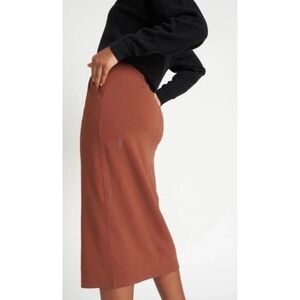 KIT AND ACE Serenity Double Knit Pencil Skirt Cinnamon Brown Size 2 NWT